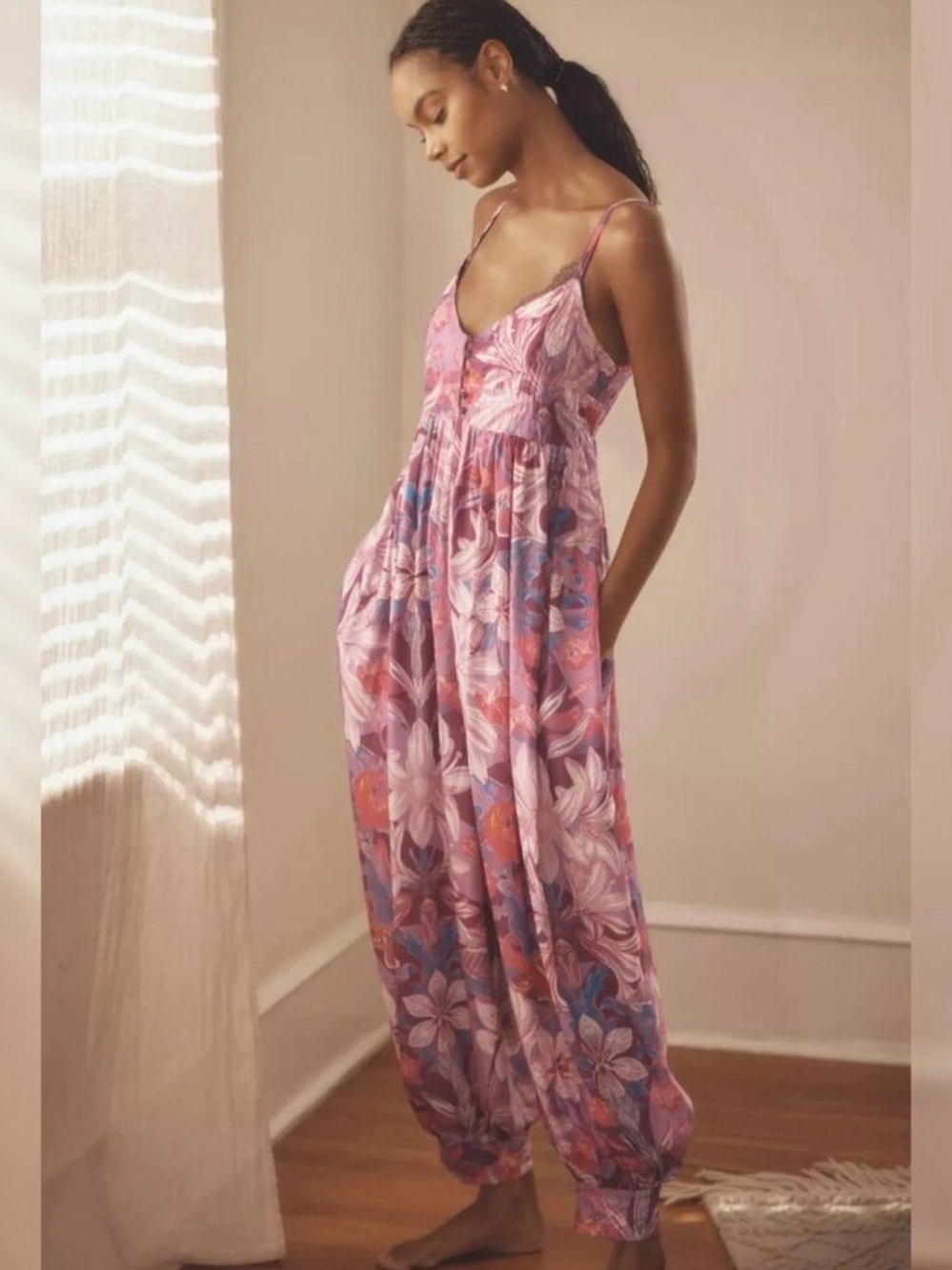 Anthropologie Pink Floral Junpsuit NWT - Alejandra pinheiro